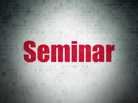 Education concept: Seminar on Digital Data Paper background Stockillustratie