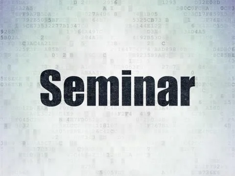 Education concept: Seminar on Digital Data Paper background Stock Illustration