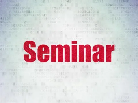 Education concept: Seminar on Digital Data Paper background 스톡 일러스트