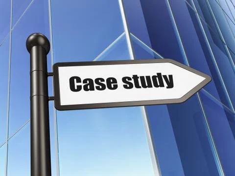 Education concept: sign Case Study on Building background Stock Illustration