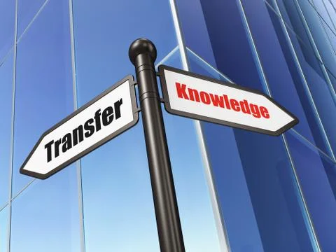 Education concept: sign Knowledge Transfer on Building Illustrazione stock
