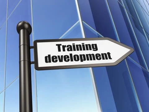 Education concept: sign Training Development on Building background Ilustración de archivo