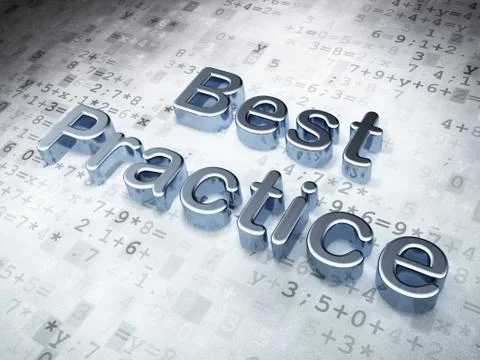 Education concept: Silver Best Practice on digital background Illustrazione stock