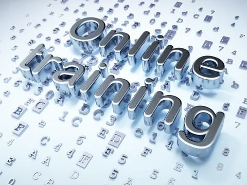 Education concept: Silver Online Training on digital background Stock-Illustration