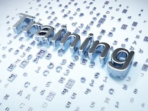 Education concept: Silver Training on digital background Stockillustratie