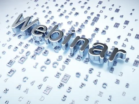 Education concept: Silver Webinar on digital background 库存插图