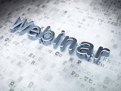 Education concept: Silver Webinar on digital background Illustrazione stock