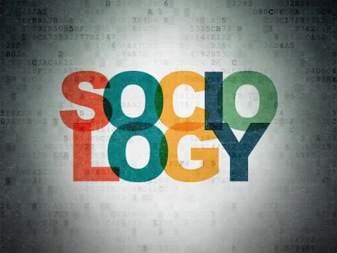 Education concept: Sociology on Digital Data Paper background 스톡 일러스트