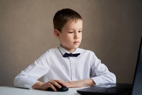 Education concept - student with computer studying at school Stock Photos