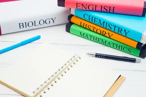 Education concept with student's books Stock Photos