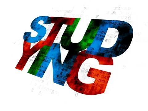 Education concept: Studying on Digital background 스톡 일러스트