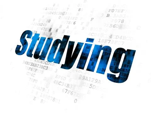Education concept: Studying on Digital background Stock Illustration