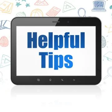 Education concept: Tablet Computer with Helpful Tips on display Stock-Illustration