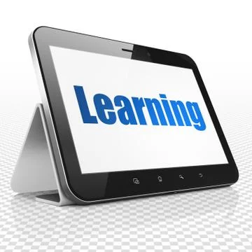 Education concept: Tablet Computer with Learning on display Stock Illustration