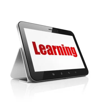 Education concept: Tablet Computer with Learning on display Stock Illustration