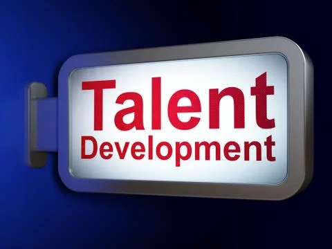 Education concept: Talent Development on billboard background Stock Illustration