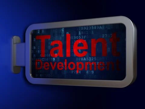 Education concept: Talent Development on billboard background Stock Illustration