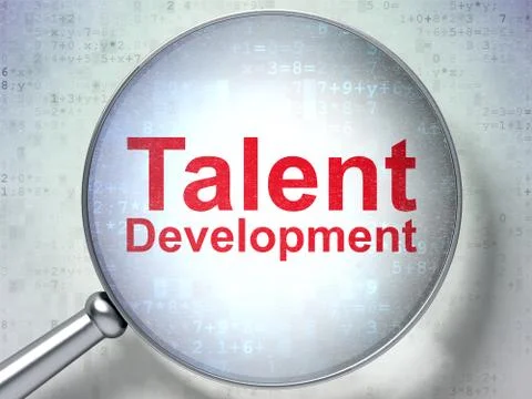 Education concept: Talent Development with optical glass イラスト素材