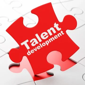 Education concept: Talent Development on puzzle background Stock Illustration