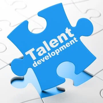 Education concept: Talent Development on puzzle background Illustration