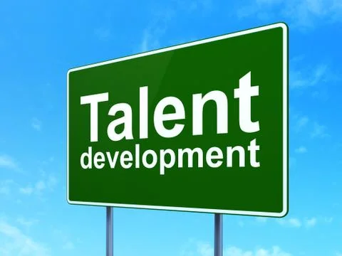 Education concept: Talent Development on road sign background Stock Illustration