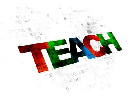 Education concept: Teach on Digital background Illustrazione stock