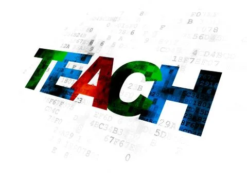 Education concept: Teach on Digital background 스톡 일러스트