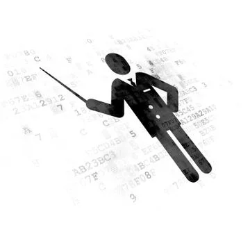 Education concept: Teacher on Digital background Stock Illustration