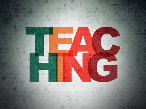 Education concept: Teaching on Digital Data Paper background Stock Illustration