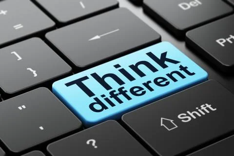 Education concept: Think Different on computer keyboard background Stock Illustration