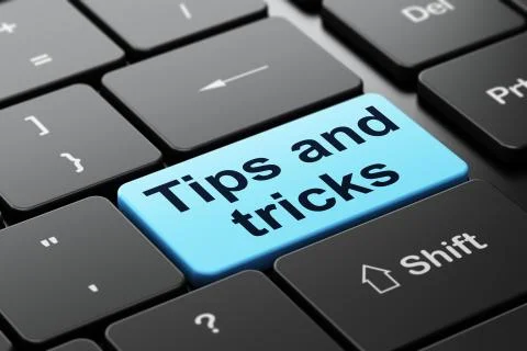 Education concept: Tips And Tricks on computer keyboard background イラスト素材