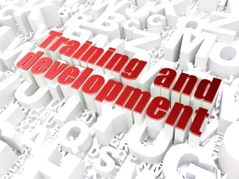 Education concept: Training and Development on alphabet backgrou Stock Illustration