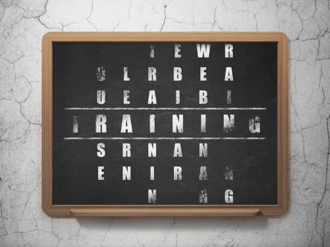 Education concept: Training in Crossword Puzzle Illustrazione stock