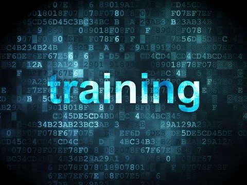 Education concept: Training on digital background Stock Illustration