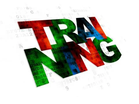 Education concept: Training on Digital background 库存插图