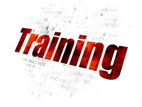 Education concept: Training on Digital background 스톡 일러스트