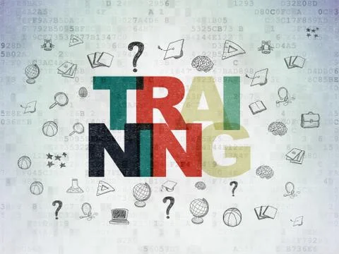 Education concept: Training on Digital Data Paper background 스톡 일러스트