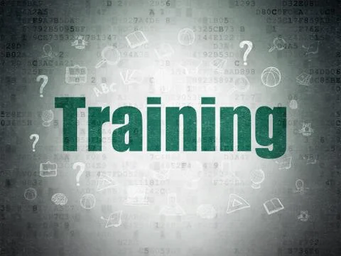 Education concept: Training on Digital Data Paper background Illustration