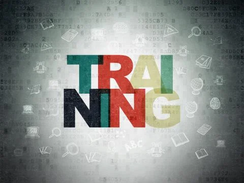 Education concept: Training on Digital Data Paper background 스톡 일러스트