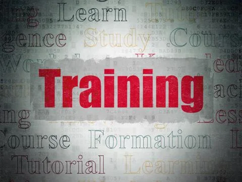 Education concept: Training on Digital Data Paper background 스톡 일러스트