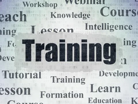 Education concept: Training on Digital Data Paper background Stockillustratie