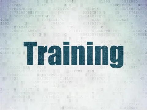 Education concept: Training on Digital Paper background Stock Illustration
