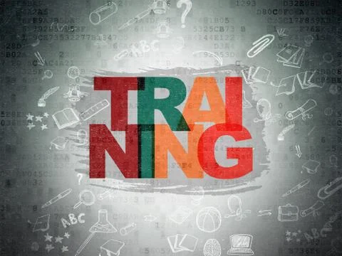 Education concept: Training on Digital Paper background Stock Illustration