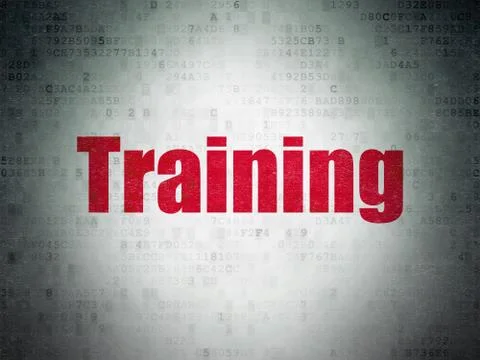 Education concept: Training on Digital Paper background イラスト素材