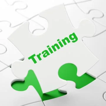 Education concept: Training on puzzle background 스톡 일러스트