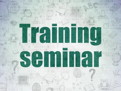 Education concept: Training Seminar on Digital Paper background Stock Illustration