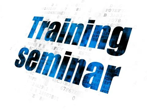Education concept: Training Seminar on Digital background Stockillustratie