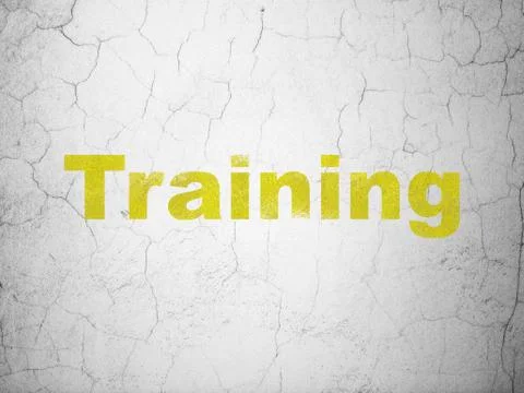Education concept: Training on wall background Ilustração Stock