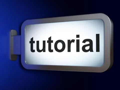 Education concept: Tutorial on billboard background Illustrazione stock