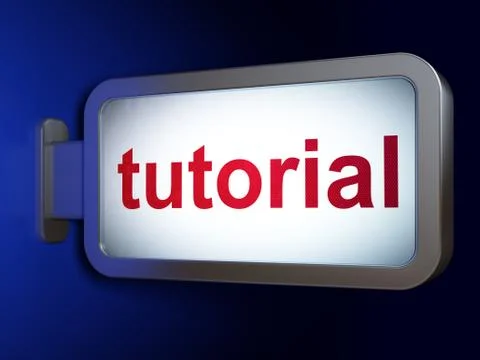 Education concept: Tutorial on billboard background Illustrazione stock